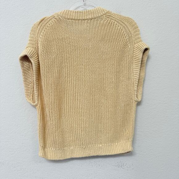 Apiece Apart Olivia Linen Vest Knit Top Tan Lemon Size XS/S - Picture 4 of 5